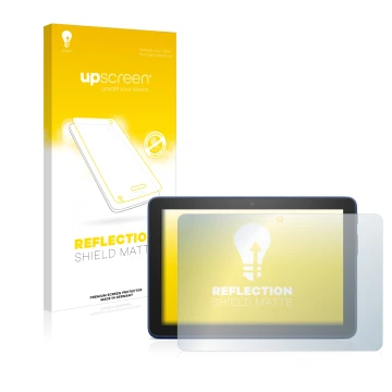 Front side of a product packaging with the brand logo upscreen. Next to it is the device Amazon Fire HD 8 Plus 2022 shown with