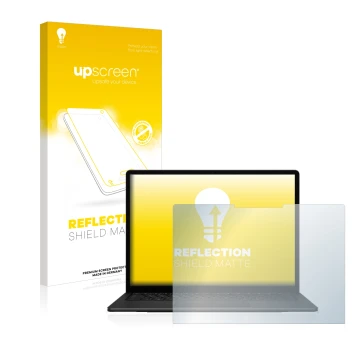 Front side of a product packaging with the brand logo upscreen. Next to it is the device Microsoft Surface Laptop 5 15