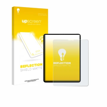 Front side of a product packaging with the brand logo upscreen. Next to it is the device Apple iPad Pro 12.9