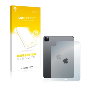 Front side of a product packaging with the brand logo upscreen. Next to it is the device Apple iPad Pro 11