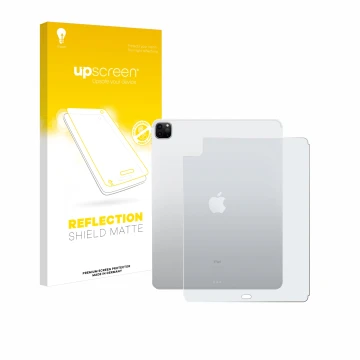 Front side of a product packaging with the brand logo upscreen. Next to it is the device Apple iPad Pro 12.9