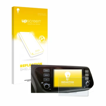 Front side of a product packaging with the brand logo upscreen. Next to it is the device Hyundai i20 2020 8