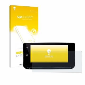 Front side of a product packaging with the brand logo upscreen. Next to it is the device Skoda Octavia 4 2020-2022 Columbus sh