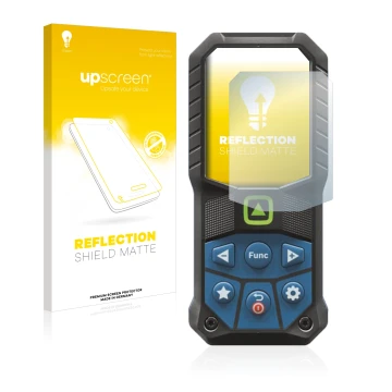 Front side of a product packaging with the brand logo upscreen. Next to it is the device Bosch GLM 50-25 G shown with the corr
