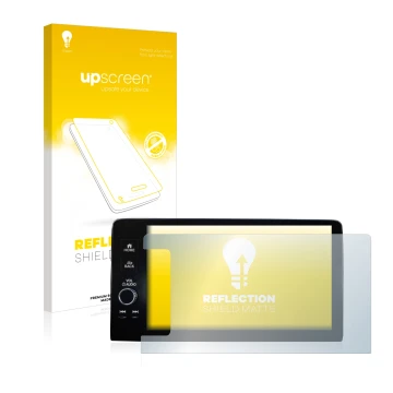 Front side of a product packaging with the brand logo upscreen. Next to it is the device Honda HR-V 2022 Navigationssystem rig