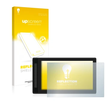 Front side of a product packaging with the brand logo upscreen. Next to it is the device Huion Kamvas Pro 16 (2.5K) shown with