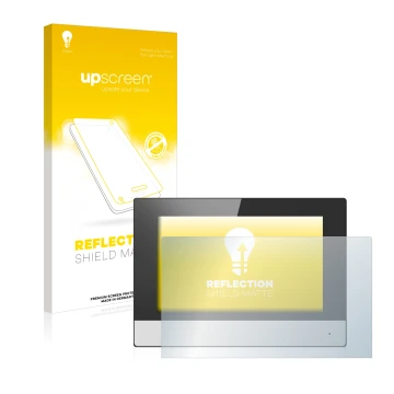 Front side of a product packaging with the brand logo upscreen. Next to it is the device Hikvision DS-KH6320-WTE2 (indoor stat