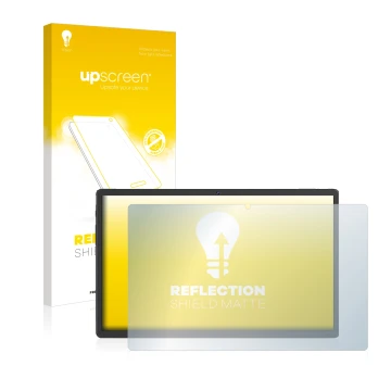 Front side of a product packaging with the brand logo upscreen. Next to it is the device Sebbe Facetel Tablet Q10 shown with t