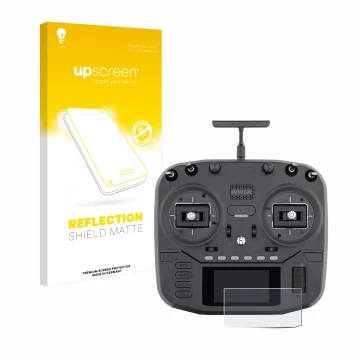 Front side of a product packaging with the brand logo upscreen. Next to it is the device Radiomaster Boxer shown with the corr