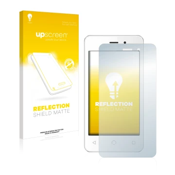 Front side of a product packaging with the brand logo upscreen. Next to it is the device NUU Mobile A1 shown with the correspo