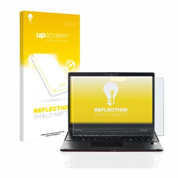 Front side of a product packaging with the brand logo upscreen. Next to it is the device Fujitsu Lifebook U9311X shown with th