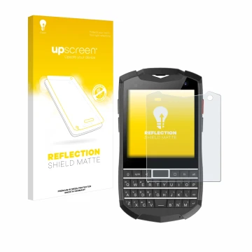 Front side of a product packaging with the brand logo upscreen. Next to it is the device Unihertz Titan Pocket shown with the 