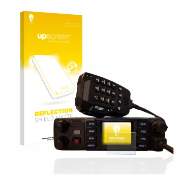Front side of a product packaging with the brand logo upscreen. Next to it is the device AnyTone AT-D578UV plus shown with the