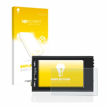Front side of a product packaging with the brand logo upscreen. Next to it is the device SDRGEEK NanoVNA-F V2 shown with the c