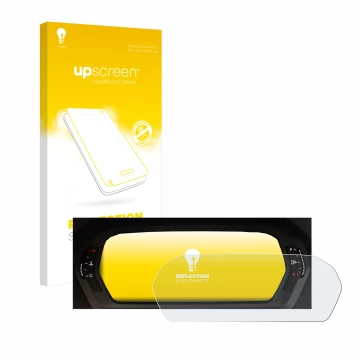 Front side of a product packaging with the brand logo upscreen. Next to it is the device Audi A3 2023 Virtual cockpit Plus sho