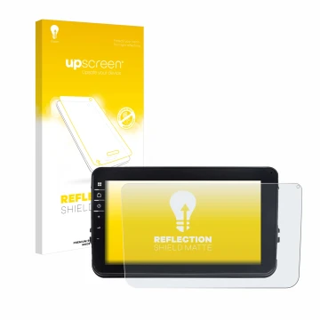 Front side of a product packaging with the brand logo upscreen. Next to it is the device Dynavin D8-V8 8