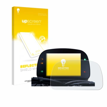 Front side of a product packaging with the brand logo upscreen. Next to it is the device Moto Morini Seiemmezzo TFT Display 5