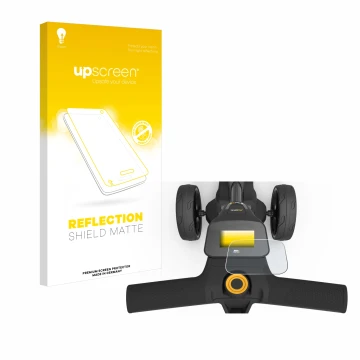 Front side of a product packaging with the brand logo upscreen. Next to it is the device PowaKaddy FX3 shown with the correspo