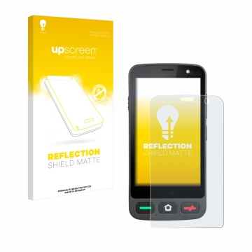 Front side of a product packaging with the brand logo upscreen. Next to it is the device Brondi Amico Pocket shown with the co