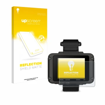 Front side of a product packaging with the brand logo upscreen. Next to it is the device Garmin Foretrex 801 shown with the co