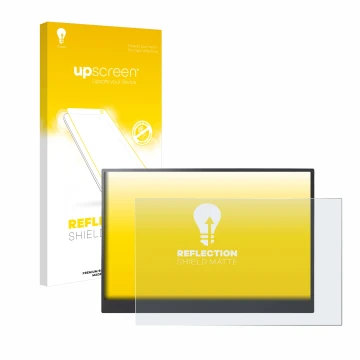 Front side of a product packaging with the brand logo upscreen. Next to it is the device LG gram +view 16MR70 portable monitor