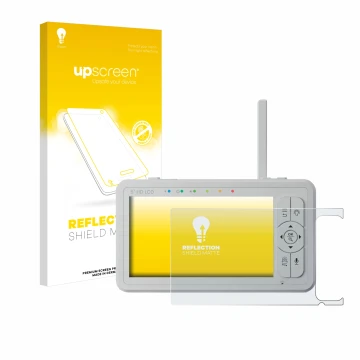 Front side of a product packaging with the brand logo upscreen. Next to it is the device Babysense HD S2 5