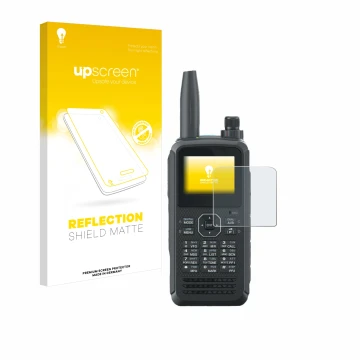 Front side of a product packaging with the brand logo upscreen. Next to it is the device Kenwood TH-D75E D-Star shown with the