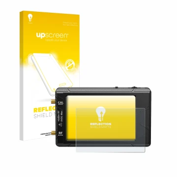 Front side of a product packaging with the brand logo upscreen. Next to it is the device tinySA ultra spectrum analyser shown 