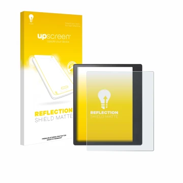 Front side of a product packaging with the brand logo upscreen. Next to it is the device Kobo Elipsa 2E shown with the corresp