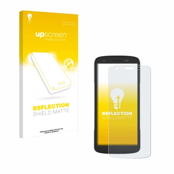 Front side of a product packaging with the brand logo upscreen. Next to it is the device Zebra TC27 shown with the correspondi