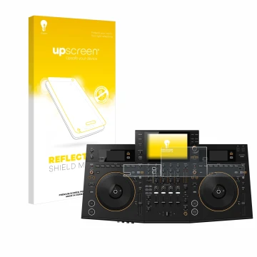 Front side of a product packaging with the brand logo upscreen. Next to it is the device Pioneer OPUS-QUAD shown with the corr