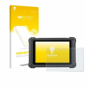 Front side of a product packaging with the brand logo upscreen. Next to it is the device Autel MX900c shown with the correspon