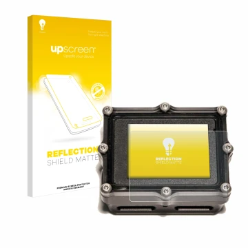 Front side of a product packaging with the brand logo upscreen. Next to it is the device Shearwater Petrel 2 dive computer sho