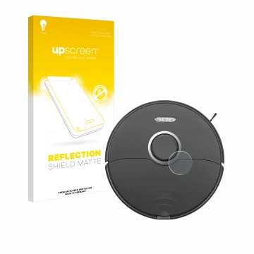 Front side of a product packaging with the brand logo upscreen. Next to it is the device Roborock S8 Lidar Sensor (white model