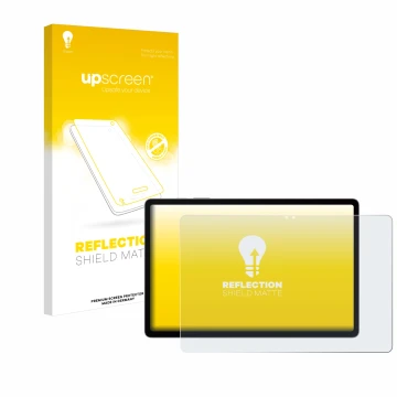 Front side of a product packaging with the brand logo upscreen. Next to it is the device Samsung Galaxy Tab S9 FE+ shown with 