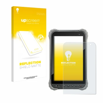 Front side of a product packaging with the brand logo upscreen. Next to it is the device Juniper Systems Cedar CT8X2 shown wit