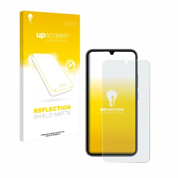 Front side of a product packaging with the brand logo upscreen. Next to it is the device Samsung Galaxy A34 5G Enterprise Edit