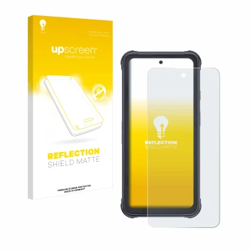 Front side of a product packaging with the brand logo upscreen. Next to it is the device Cubot King Kong 8 shown with the corr