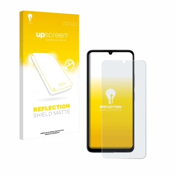 Front side of a product packaging with the brand logo upscreen. Next to it is the device Xiaomi Poco C65 shown with the corres