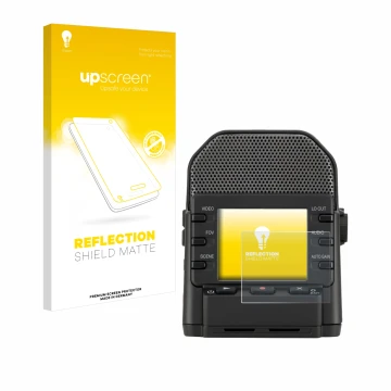 Front side of a product packaging with the brand logo upscreen. Next to it is the device Zoom Q2n-4K shown with the correspond