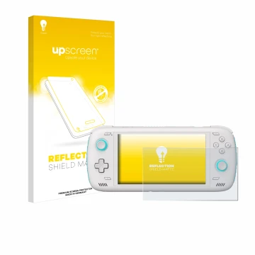 Front side of a product packaging with the brand logo upscreen. Next to it is the device AYN Odin 2 shown with the correspondi