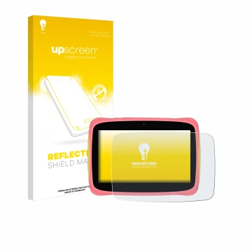 Front side of a product packaging with the brand logo upscreen. Next to it is the device Blackview Tab 3 Kids shown with the c