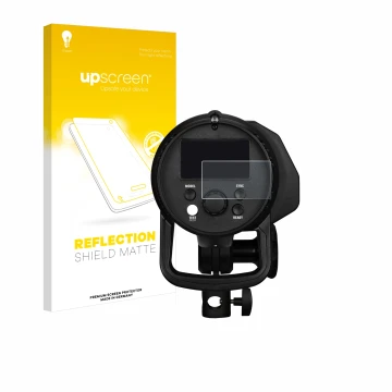 Front side of a product packaging with the brand logo upscreen. Next to it is the device Profoto B1X shown with the correspond