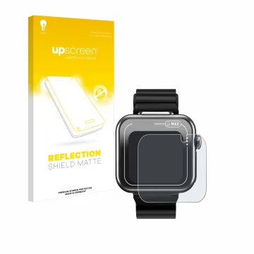 Front side of a product packaging with the brand logo upscreen. Next to it is the device Vtech Kidizoom Smartwatch MAX shown w