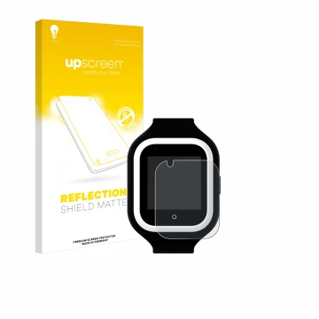 Front side of a product packaging with the brand logo upscreen. Next to it is the device SaveFamily Iconic Plus 4G shown with 