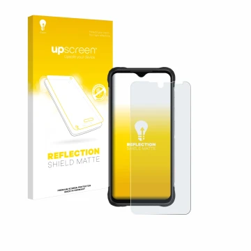 Front side of a product packaging with the brand logo upscreen. Next to it is the device Umidigi Bison X20 shown with the corr