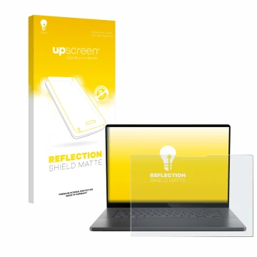 Front side of a product packaging with the brand logo upscreen. Next to it is the device ASUS ROG Zephyrus G16 2024 shown with