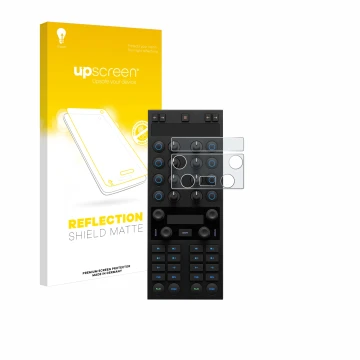 Front side of a product packaging with the brand logo upscreen. Next to it is the device Native Instruments Traktor Kontrol X1