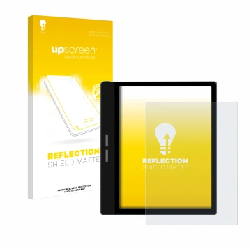 Front side of a product packaging with the brand logo upscreen. Next to it is the device Bigme B751C shown with the correspond