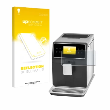 Front side of a product packaging with the brand logo upscreen. Next to it is the device WMF Perfection 840L shown with the co